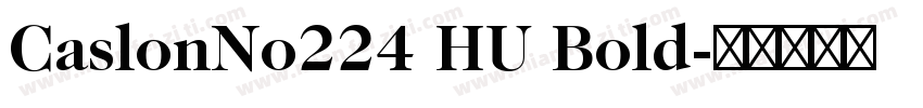 CaslonNo224 HU Bold字体转换